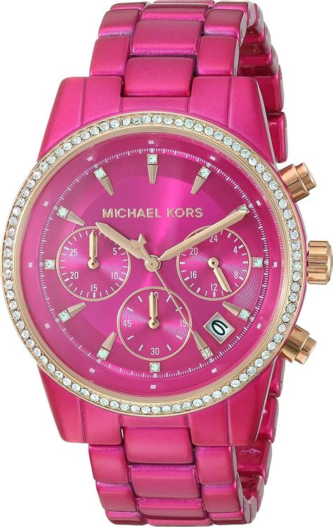 michael kors pink watch amazon|Michael Kors Watch pink strap.